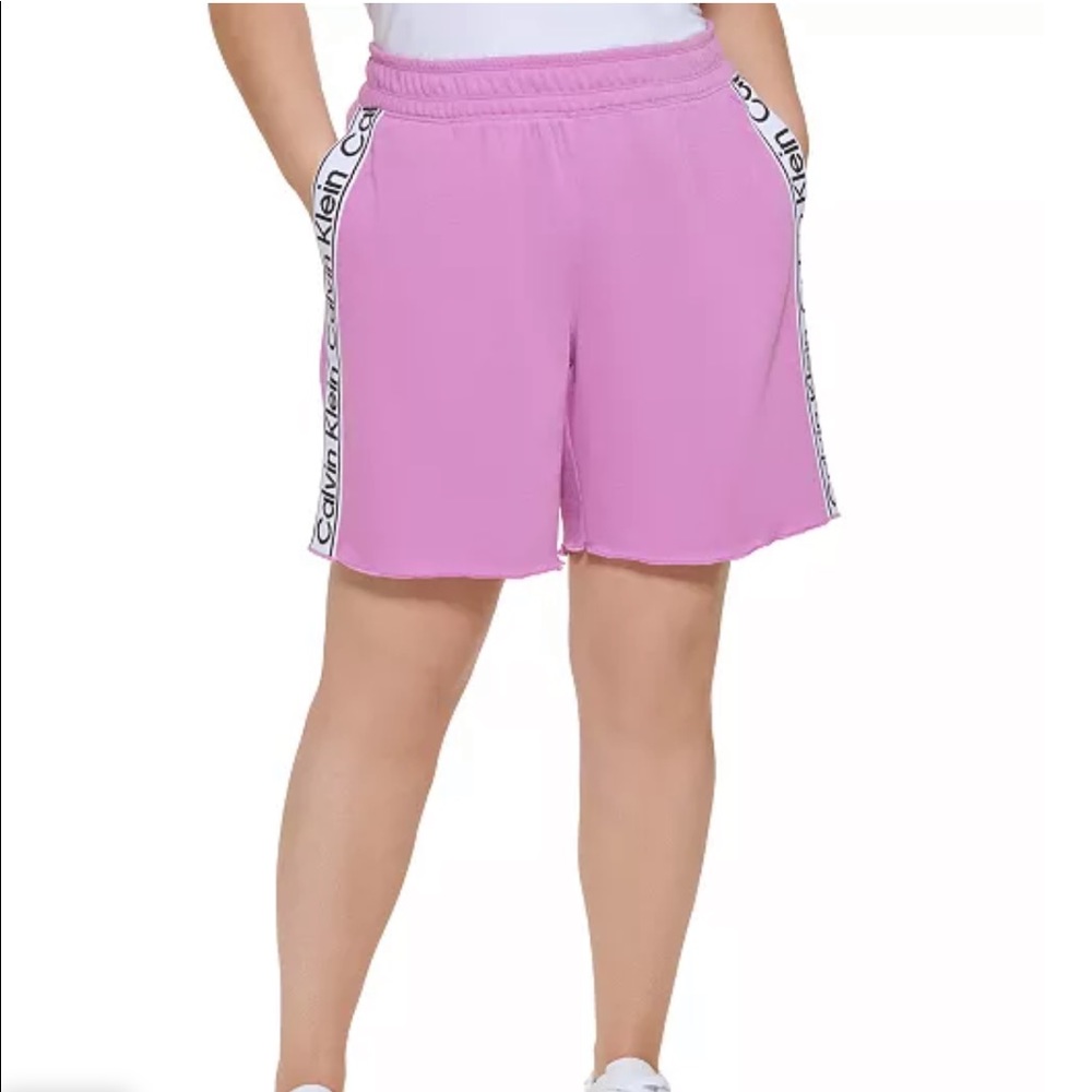 CK Logo Tape High-waist Shorts